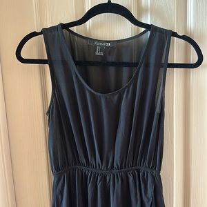 Forever 21 high/low black sheer dress